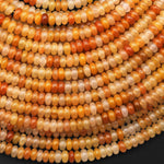 Natural Yellow Aventurine 4mm Smooth Rondelle Beads 15.5" Strand