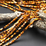 AAA Natural Golden Brown Tiger's Eye Thin Square Heishi Disc Beads 2mm 3mm Gemstone 15.5" Strand