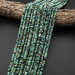 AAA Natural African Turquoise Faceted 5mm Thin Rondelle Beads 15.5" Strand