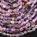 Natural Super 7 Freeform Pebble Nugget Beads Gemstone 15.5" Strand