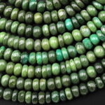 Natural Australian Green Chrysoprase Smooth 8mm Rondelle Beads 15.5" Strand