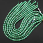 AAA Natural Green Aventurine Barrel Drum Short Cylinder 8mm Beads 15.5" Strand