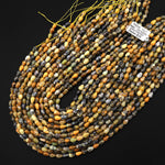 Natural African Yellow Dendritic Opal Beads Small Smooth Teardrop Briolette Vertically Drilled 15.5" Strand