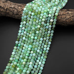 Natural Translucent Soft Green Chrysoprase Round Beads 4mm 6mm Gemstone 15.5" Strand