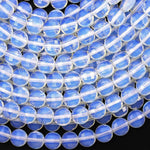 Faceted Opalite Coin Beads 8mm 15.5" Strand