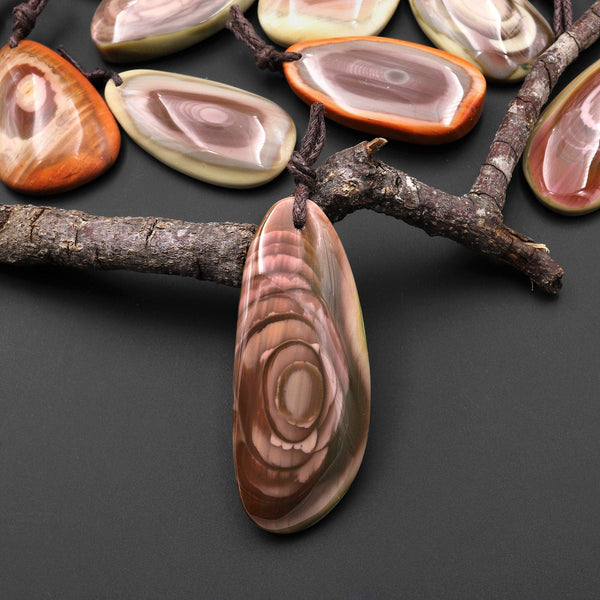 Rare Natural Mexican Imperial Jasper Freeform Pendant A6