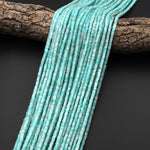 Natural Peruvian Green Amazonite Thin Square Heishi Disc Beads 2mm 3mm Gemstone 15.5" Strand