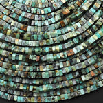 Natural African Turquoise Thin Square Heishi Disc Beads 2mm 3mm Gemstone 15.5" Strand