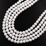 AAA Natural White Mother of Pearl 2mm 3mm 4mm 6mm 8mm 10mm Smooth Round Beads Iridescent Shell 15.5" Strand