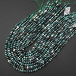 Rare Natural Iron Pyrite in Green Jade Faceted 6mm Rondelle Beads 15.5" Strand