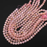 Natural Pink Madagascar Rose Quartz 10mm 12mm Round Beads 15.5" Strand