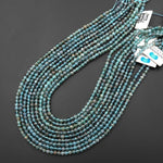 Natural Green Apatite 4mm Smooth Round Beads 15.5" Strand