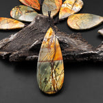 AAA Natural Red Creek Jasper Pendant Side Drilled Long Teardrop Pendant Aka Multicolor Picasso Jasper