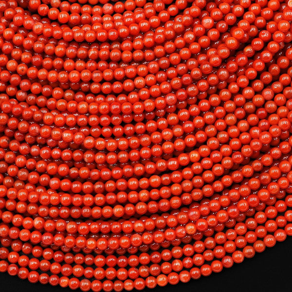 AAA Natural Red Moroccan Agate 2mm Smooth Round Beads 15.5" Strand