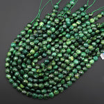 AAA Faceted Natural African Green Jade Coin Beads 8mm 10mm 15.5" Strand