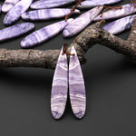 Natural Purple Opal Earring Pair Matched Teardrop Gemstone Beads