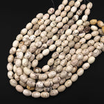 Natural White Turquoise Magnesite Beads 16x12mm Drum Barrel 15.5" Strand