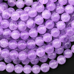 AAA Natural Violet Lilac Purple Amethyst 4mm 6mm 8mm 10mm 12mm Round Beads High Quality Gemstone 15.5" Strand