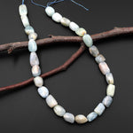 Natural Blue Green Aquamarine Freeform Pebble Nugget Beads 15.5" Strand