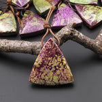 Natural Atlantisite Stichtite Triangle Pendant Side Drilled Gemstone