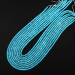 Genuine Natural Arizona Sky Blue Turquoise Heishi Beads 4mm Rondelle 15.5" Strand