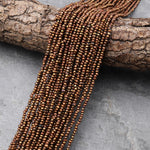 Genuine Freshwater Copper Bronze Seed Pearls 2mm Off Round Pearl Beads 15.5" Strand