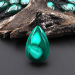 Extremely Rare Natural Blue Chrysocolla Green Malachite Side Drilled Teardrop Pendant