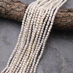 Genuine Freshwater 4mm Off Round Nugget Pearls 15.5" Strand