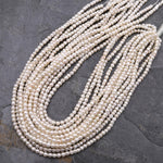 Genuine Freshwater 4mm Off Round Nugget Pearls 15.5" Strand