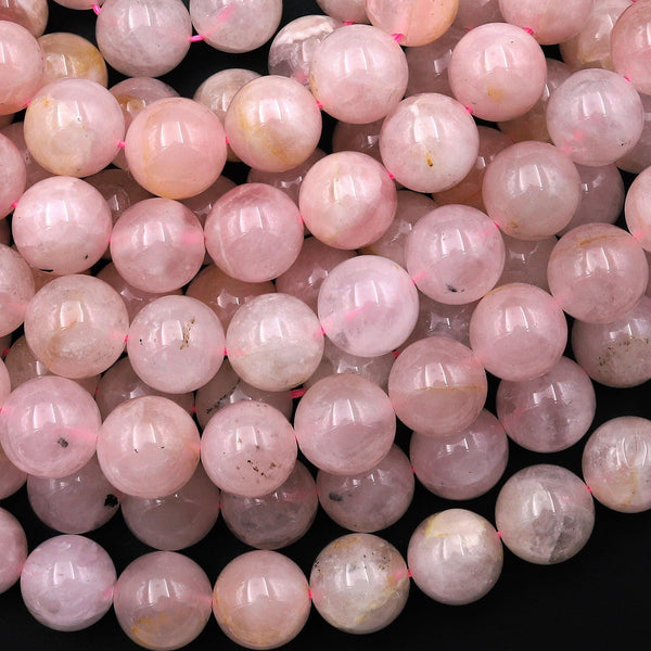 Natural Pink Madagascar Rose Quartz 10mm Round Beads B1104 15.5" Strand