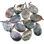 Natural Indian Agate Freeform Teardrop Pendant Gemstone Focal Bead