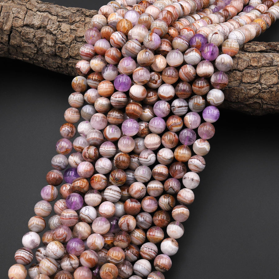 Rare Natural Rainbow Amethyst Smooth Round Beads 8mm 9mm 10mm 11mm 12mm 13mm 14mm 15.5" Strand