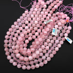 AAA Natural Pink Madagascar Rose Quartz 12mm Round Beads B1102 15.5" Strand