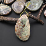 Real Genuine Natural Dinosaur Coprolite Dung Freeform Teardrop Side Drilled Pendant