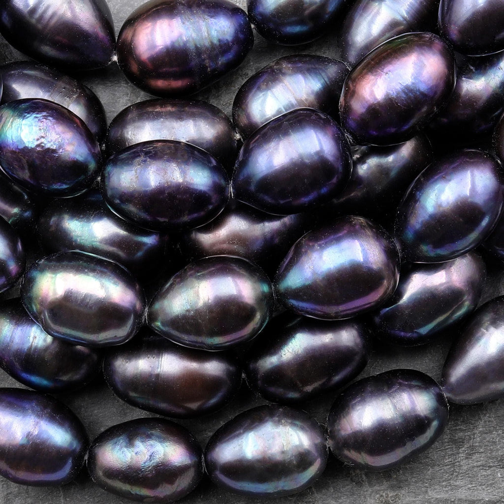 Huge Iridescence Real Genuine Freshwater Mystic Peacock Potato Pearls 15mm 18mm 16" Strand