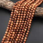 Tibetan Agate 8mm Round Beads Dzi Agate Brown Etched Eye Mala Antique Boho Beads 15.5" Strand