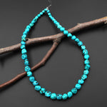 Graduated Genuine Natural Arizona Blue Turquoise Nugget Beads 16" Strand