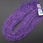 AAA Natural Purple Amethyst 2mm Faceted Cube Gemstone Beads 15.5" Strand