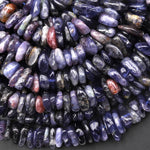 Natural Sunstone Iolite Freeform Rondelle Beads 15.5" Strand