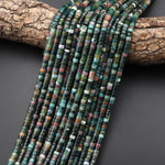 Natural Indian Agate 4mm Smooth Heishi Beads 15.5" Strand