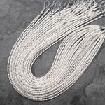 Genuine Freshwater Small 3mm Off Round White Seed Pearls 15.5" Strand