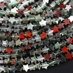 Natural African Bloodstone Beads 6mm Carved Gemstone 15.5" Strand