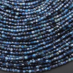 AAA Natural Paraiba Blue Tourmaline Faceted 2mm Cube Beads Indicolite Gemstone 15.5" Strand