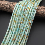 Natural Amazonite 4mm Heishi Rondelle Beads 15.5" Strand