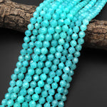 AAA Natural Peruvian Amazonite Faceted 8mm New Double Hearted Star Cut Beads 15.5" Strand