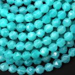 AAA Natural Peruvian Amazonite Faceted 8mm New Double Hearted Star Cut Beads 15.5" Strand