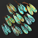 Natural Chrysocolla Earring Pair Gemstone Drilled Teardrop Matched Gemstone Beads From Australia