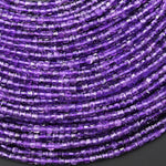 AAA Natural Purple Amethyst 2mm Faceted Cube Gemstone Beads 15.5" Strand