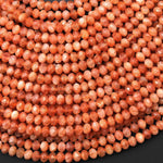 Fiery Natural Sunstone Faceted Rondelle Beads 4mm 5mm 6mm 15.5" Strand