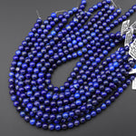 AAA Genuine Natural Blue Lapis 6mm 8mm Smooth Round Beads 15.5" Strand